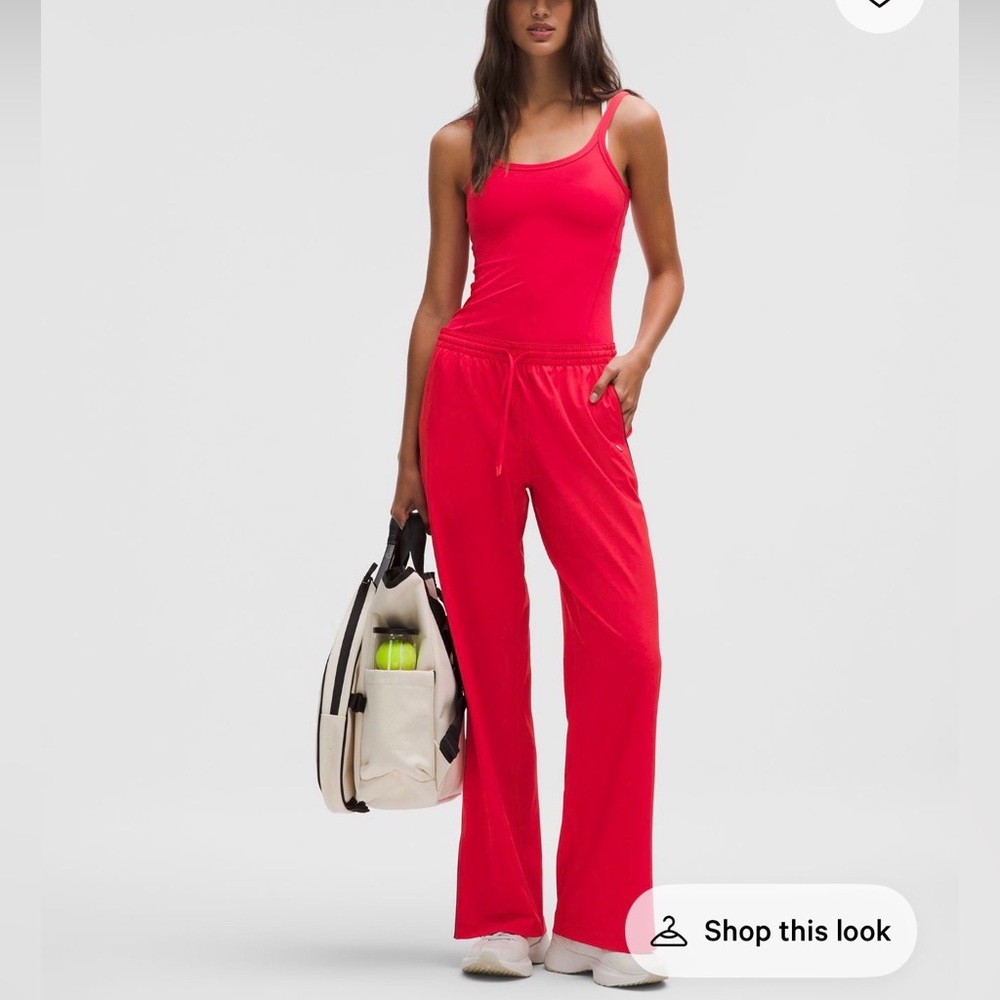 Women’s Red Wide-Leg Lounge track Pants lululemon court rival  size 2